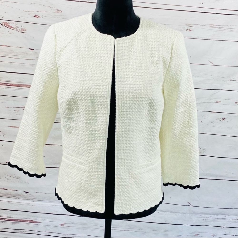 RSVP by Talbots Blazer 3/4 Sleeves Tweed Size 6